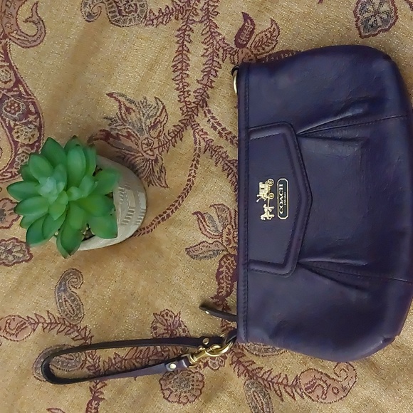 Coach Handbags - Coach Wristlet Eggplant Purple NWOT